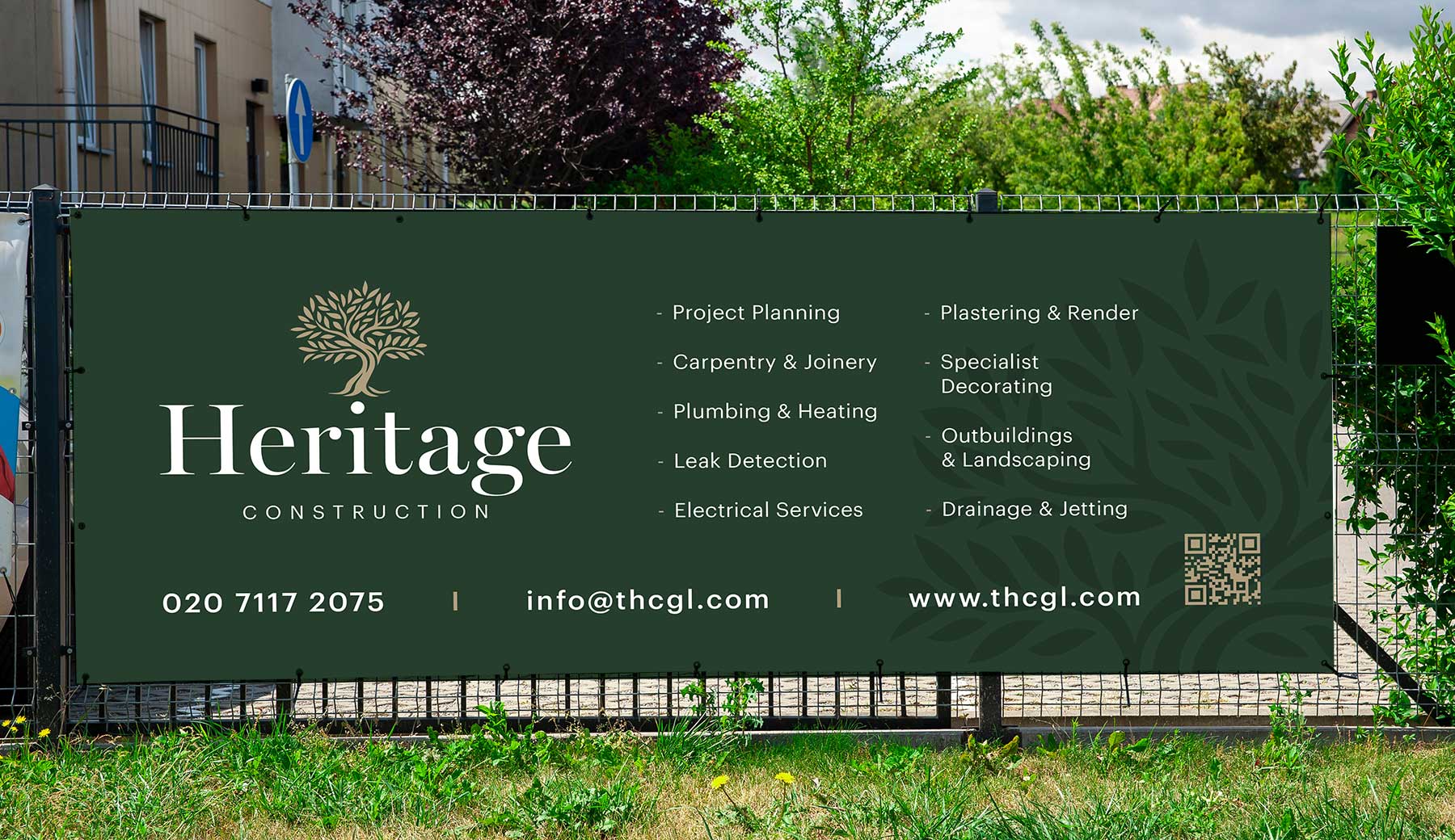 Heritage Construction Vinyl Banner | DesignBcreative